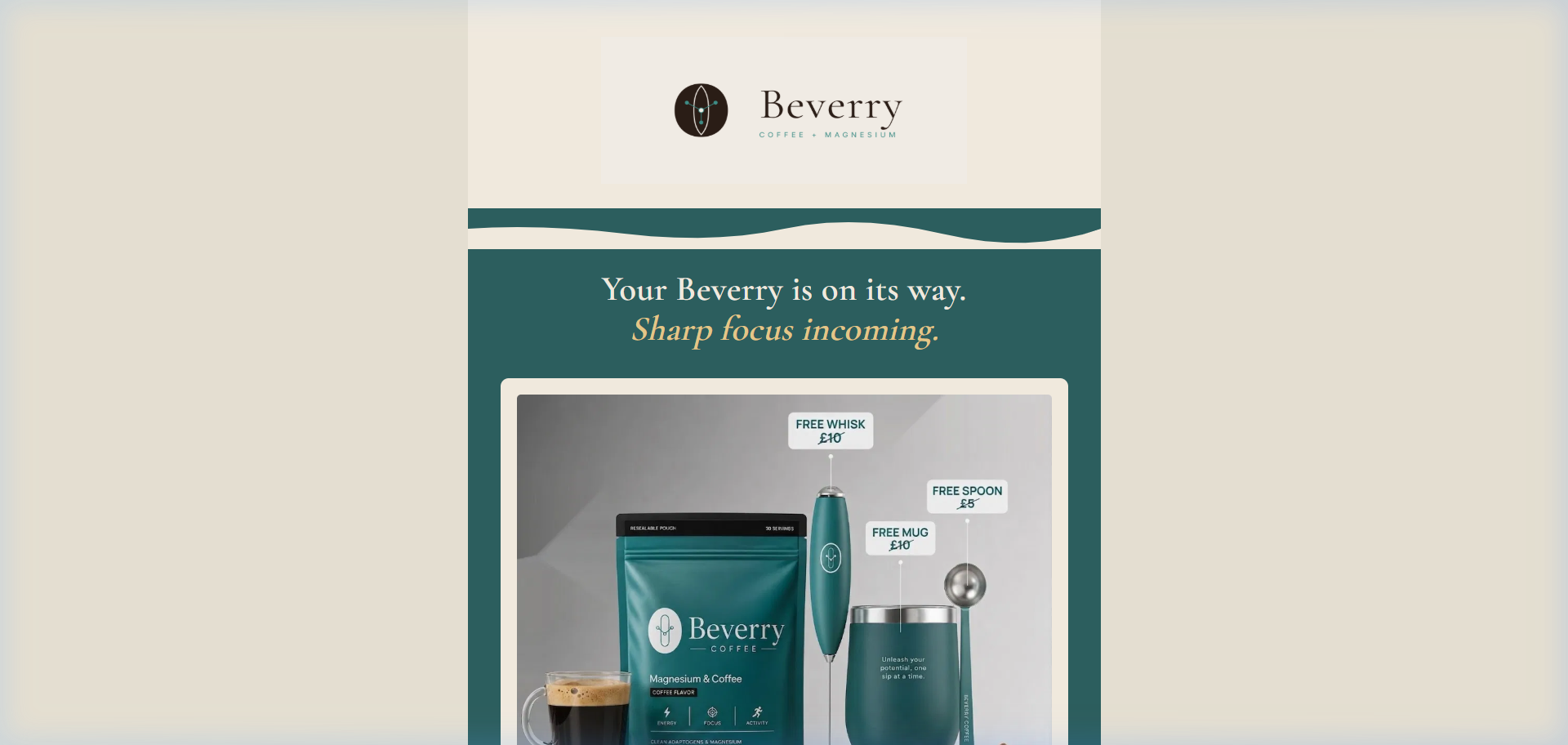 Beverry Post Purchase Email Preview